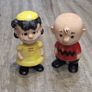 Vintage 1950’s United Feature Syndicate Peanuts Charlie Brown/Lucy Vinyl Dolls